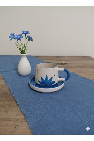 Kütahya Anatolıa Seramik Tabaklı Seramik Kupa(1ADET MİKROFİBER BEZ HEDİYELİ)