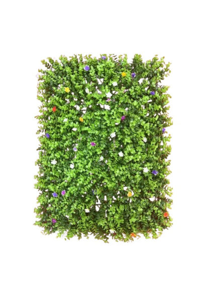 Ruyidecor Panou Plante Artificiale cu Flori Colorate – 60x40 cm