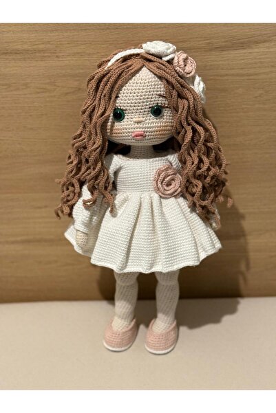 ONLİO GİYİM Amigurumi El Yapımı Organik Oyuncak Kız Bebek Lina
