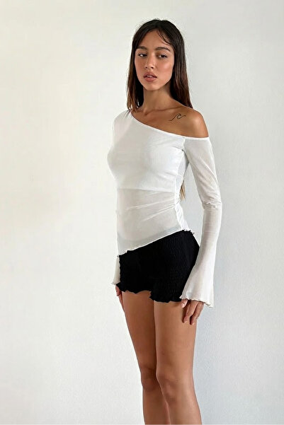 World Fashion Trends 5053 Flexible Tulle Blouse with Lined Bust