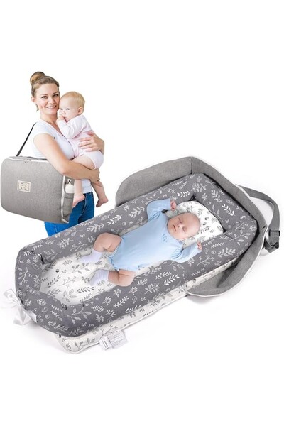 Hibobi Premium Store-Style Foldable & Washable Infant & Toddler Outdoor Travel Bed Crib