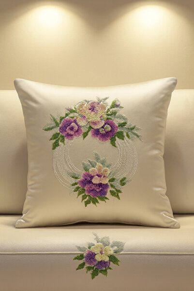 SEYİTHANALİ design & fabric Yastık Kılıfı Kanavice Nakışlı