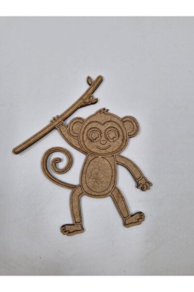 Mu Art Ahşap 10 قطع من الرسومات الخشبية اللطيفة على شكل قرد للمدرسة، نشاط فني...