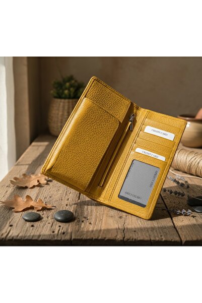 PASSTELL %100 Hakiki Deri Unisex Telefon Koymalı Cüzdan El Portföyü