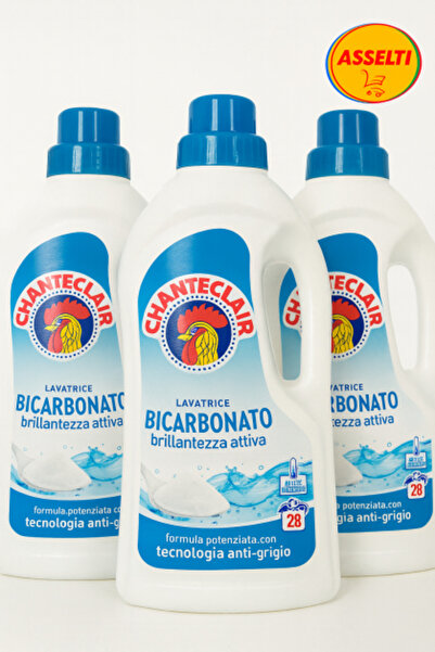 Chanteclair Set ASSELTI® - 3 x Bicarbonat (28 spălări) - Tehnologie anti-gri