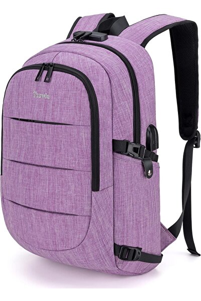 Tzowla حقيبة ظهر للسفر للكمبيوتر المحمول، مقاومة للماء ومضادة للسرقة، تناسب أجهزة مقاس 15.6-17.3 بوصة