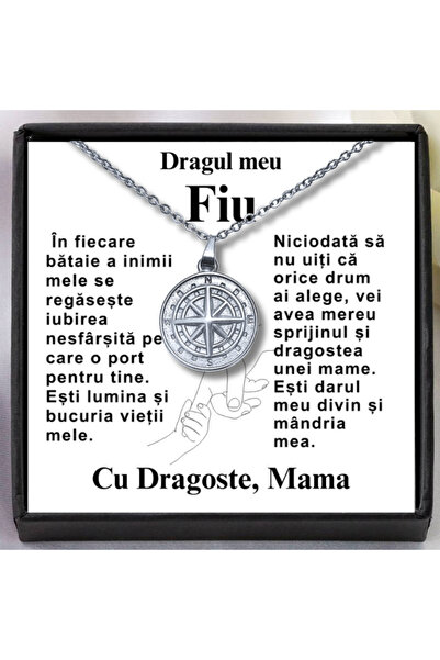Bijuri Dragul meu fiu - Colier cu busolă de la mama