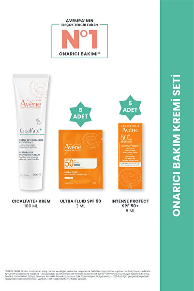 Avene Onarıcı Bakım Kremi Seti (Cicalfate 100 ML Krem + Ultra Fluid Losyon + ...