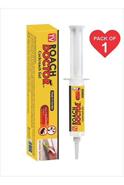 Roach Doctor طُعم جل الصراصير - قاتل الصراصير الداخلي والخارجي مع محقنة