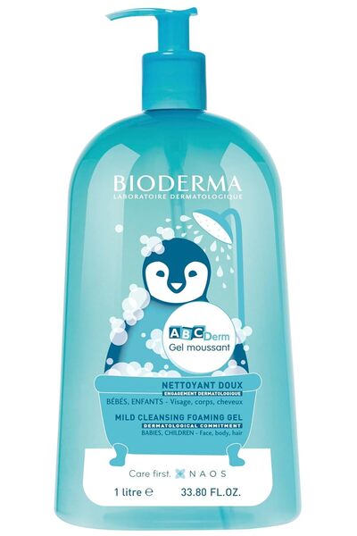Bioderma ABCDerm Foaming Gel - Gentle Cleanser & Moisturizing Body Wash, 33.8...