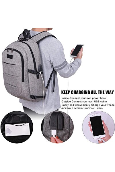 Tzowla Laptop Travel Backpack for Women Men, Water-Resistant Anti-Theft, Fits 15.6-17.3in Laptop