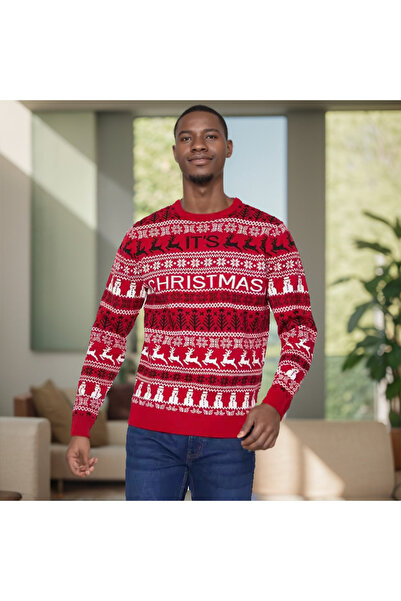 MIXSNOW New men's knitted sweater Christmas casual slim lazy style round neck yarn splicing knitted sweater