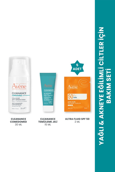 Avene Yağlı & Akneye Eğilimli Ciltler İçin Bakım Seti Comedomed 30 ML (Temizl...