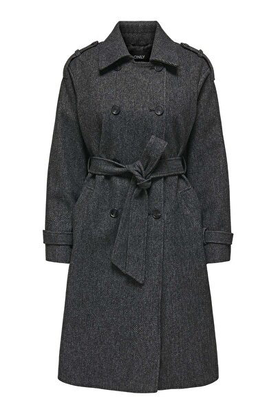 ONLY Women / Girls Dark Gray Melange Coat Model Code: (15363034Dark Grey)