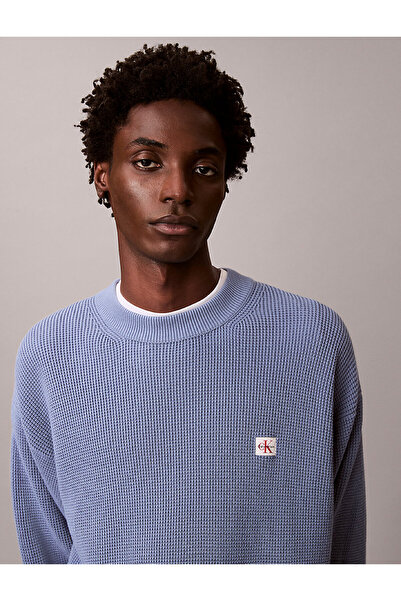 Calvin Klein Pamuklu Waffle Örgü Erkek Kazak