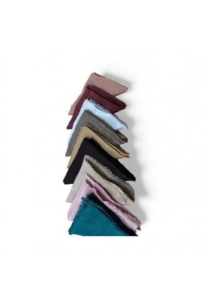 zhrcollection شال نسائي مسطح بملمس ناعم - أخضر زمردي رفيع مع شراشيب، عبوة من ...