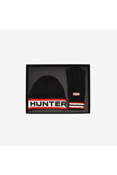 Hunter Anagach Unisex Black Beanie & Gloves Set Black Beanie & Gloves Set Hxr...