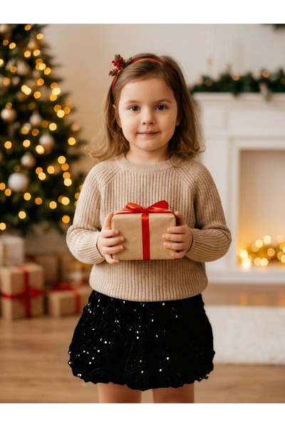 SETTY KOOP Girls Glitter Sequin Skirt – Layered Ruffle Party Skirt for Holida...