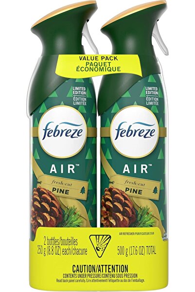 Febreze Air Effects Spray, Fresh Cut Pine (Holiday Collection), 8.8 Ounces (2 Pack)