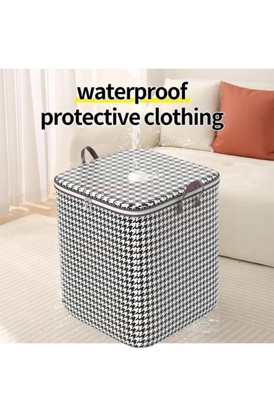 Generic 180L Large Storage Bag Waterproof Clothing Bin Foldable Closet Organizers Container Zipper Bag