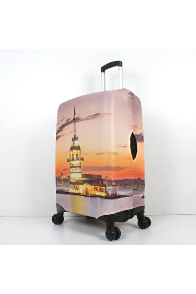 Trink Çanta Fabric Suitcase Cover and Luggage Cover (34-Tower of Maiden) Cabin