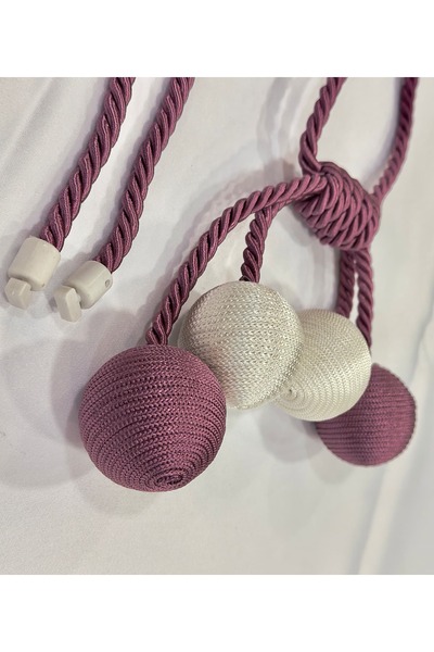 cheap's home Lüks 4 Toplu İp Sarım Tavandan Asmalı Toplama Perde Aksesuarı (Braçol)