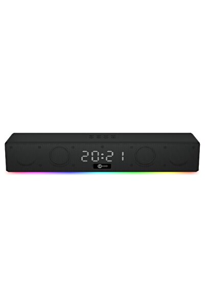 Lecoo DS103 10W RGB Bluetooth Soundbar Hoparlör Radyo Saat/Alarm Aux USB Play...