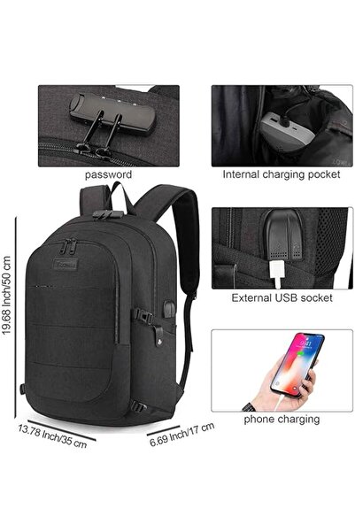 Tzowla Laptop Travel Backpack for Women Men, Water Resistant Anti-Theft Fits ...
