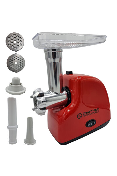 Campion Meat Grinder Red 3000W, 2 Plates, Reverse Function