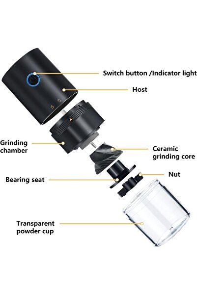 NECOMI Coffee Grinder Electric Burr, Portable USB Rechargeable