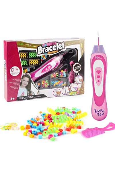 IQ Toys Set dispozitiv de aplicare a mărgelelor de păr, 91 de piese, 5+ ani, 35,5 x 5,5 x 25 cm