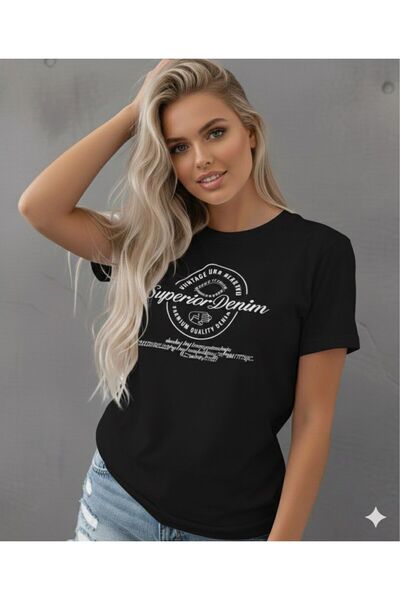 FAVORİST Μπλουζάκι Superior Denim με τύπωμα