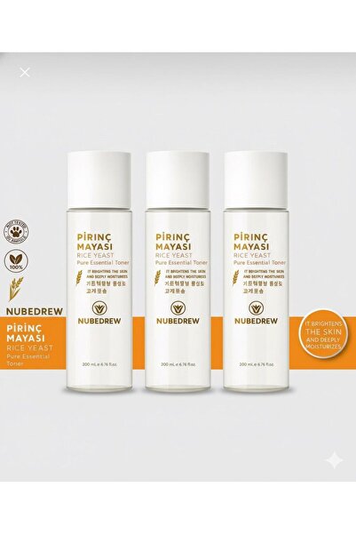 NUBEDREW 3 Adet Pirinç Mayası Tonik 200 ml Aydınlatıcı Beyazlatıcı Leke Karşı...