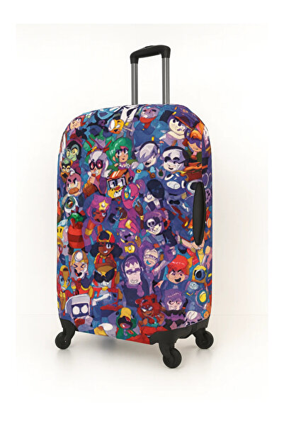 Trink Çanta Kumaş Valiz Kılıfı Ve Bavul Kılıfı (110-Karakter 2) Kabin Kabin