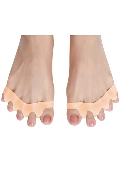 Sarphia Store CoolSmile 5-Toe Silicone Separator, Set of 2 - Beige