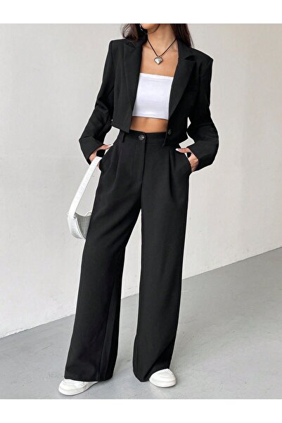 MODA ADEN Women&Kids Double-Breasted Jacket Pants Suit