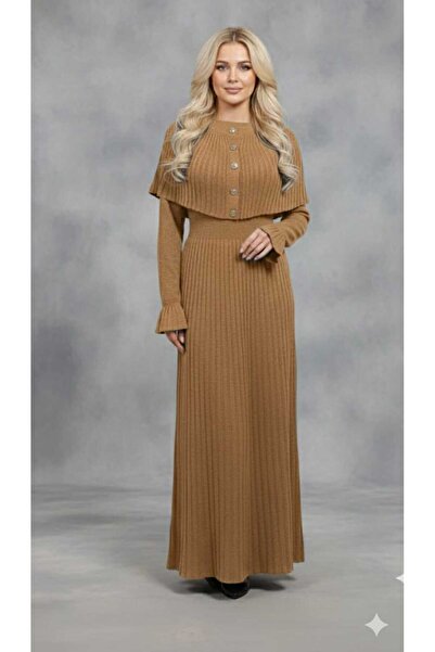 newmisal Women's Caped Plied Tricot Dress