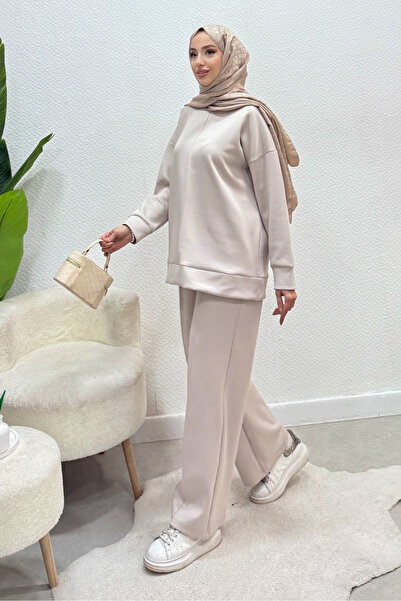 Tesettür Diyarı طقم تيسيتير للغوص من أفيز - بيج