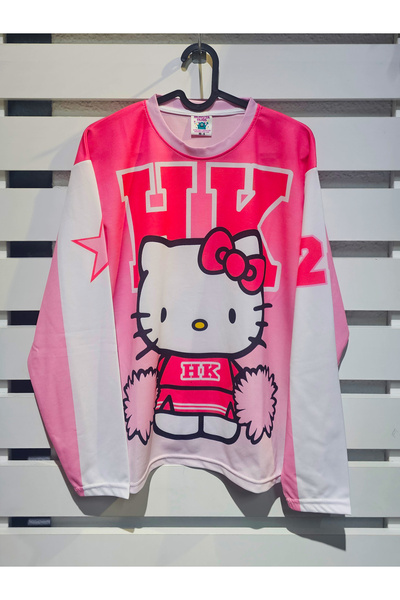 Freak Tshirt Pink V-Neck Kitty Jersey Long Sleeve Jersey Unisex T-Shirt