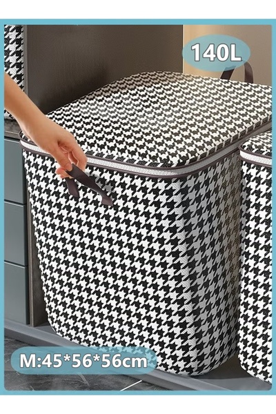 Generic 140L Large Storage Bag Waterproof Clothing Bin Foldable Closet Organizers Container Zipper Bag