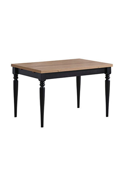 A2 Decor Carmen Ceviz-Siyah Çizilmez Açılır Mutfak Ve Yemek Masası- 70x110 cm...