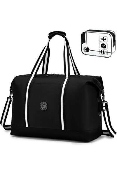 SPAHER 45L Travel Duffle Bag 55x40x20cm Foldable Carry-On Weekend Gym Bag