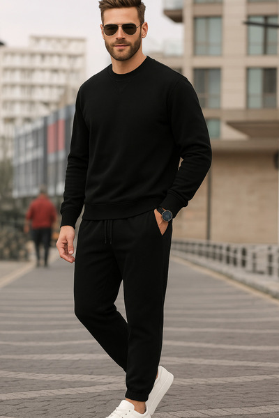 DeFacto Modern Kesim Erkek Günlük Eşofman Sweatshirt Takım