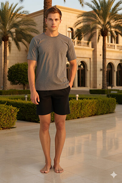 KLY New Season 2026 Men's O.Yaka Luxury Design Shorts with Striped Pajama Set