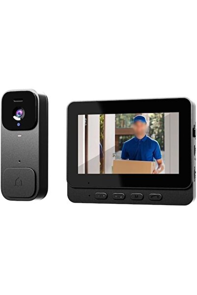 OEM Wireless Video Intercom EasyByMall with 4.5" HD Monitor, Black