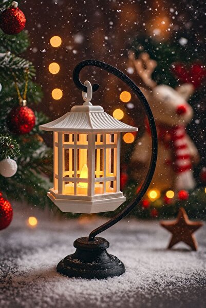 oraychess 3D Baskı Dekoratif LED Fener Lamba – Gece Lambası – Yılbaşı ve Masa Üstü Dekor