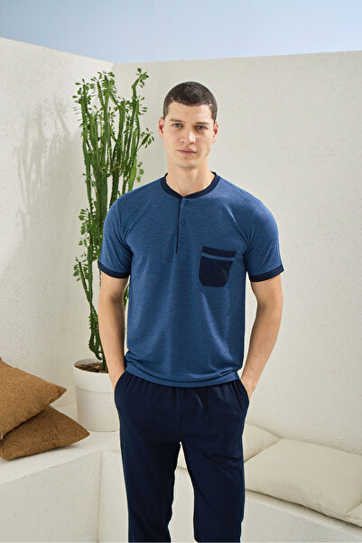 KLY New Season 2026 Men's Midi Collar Luxury Design Pajama Set