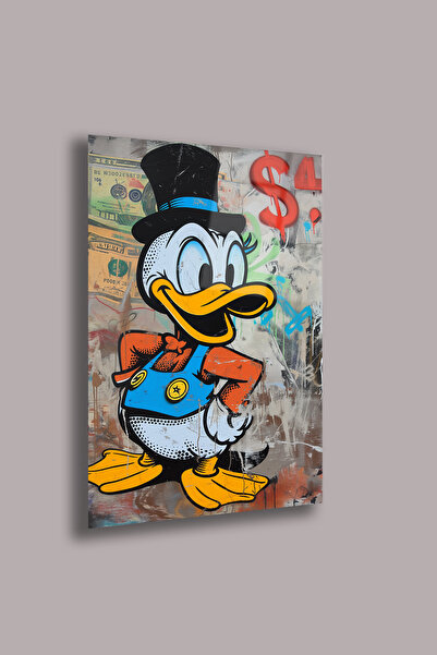 gxe.art Pictură pe sticlă Pop-Art cu ursuleț graffiti