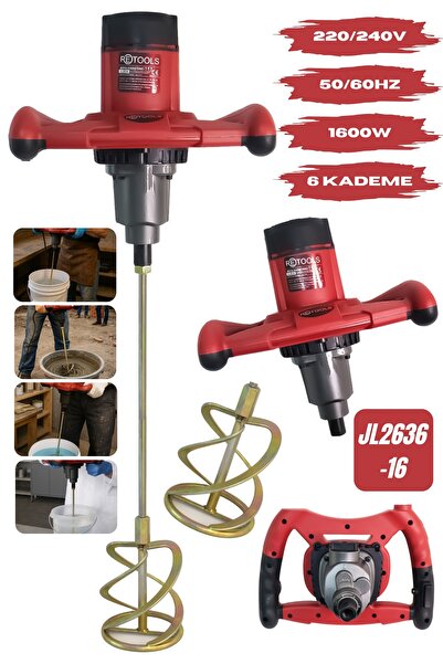 RETOOLS KIRMIZI KABARTMALI 1600W BOYA&HARÇ KARIŞTIRICI