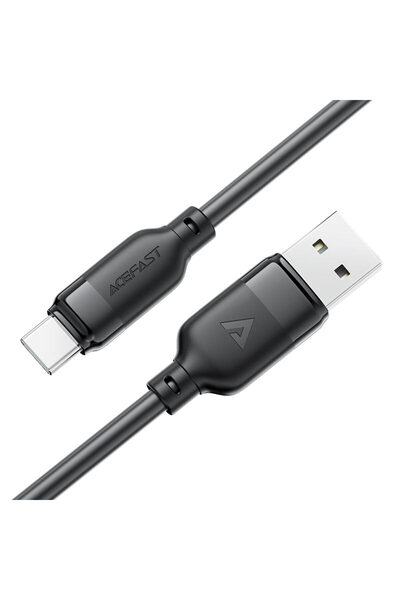Acefast Charging Data Cable USB-A to USB-C, 3A Fast Charging, 1.2m TPE Braided, High-Speed - Black